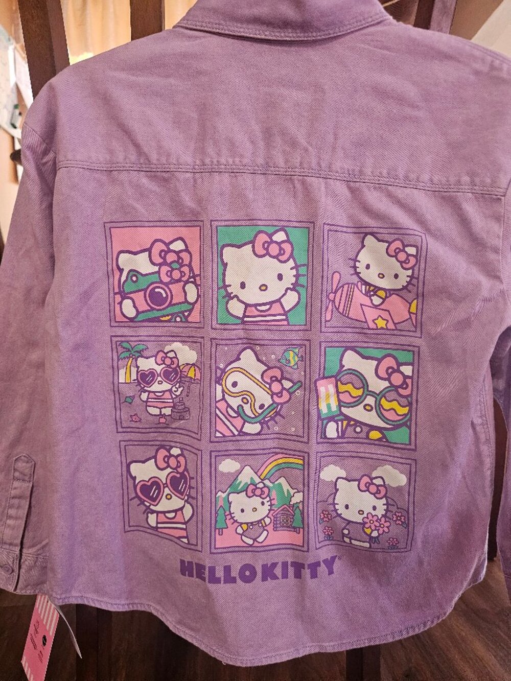 Girls Sanrio Hello Kitty Long sleeve (Purple Denim)